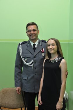 100 rocznicy powołania Policji Państwowej -  Oliwia  Andrzejewskiej wraz z tatą